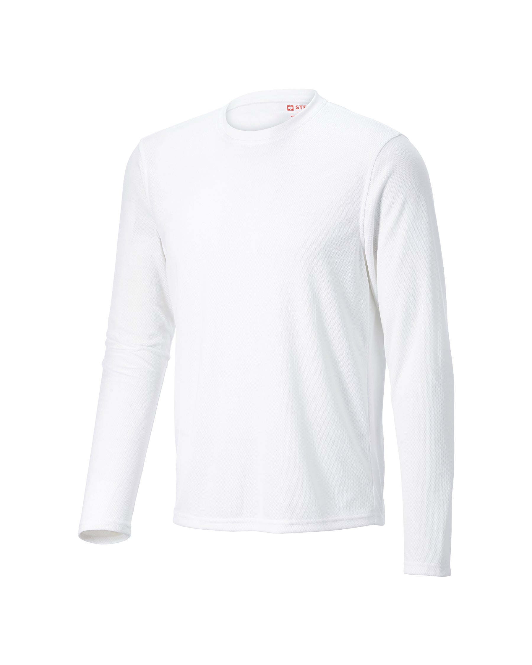 STRAUSS Performance Long Sleeve Shirt in white on a plain product background