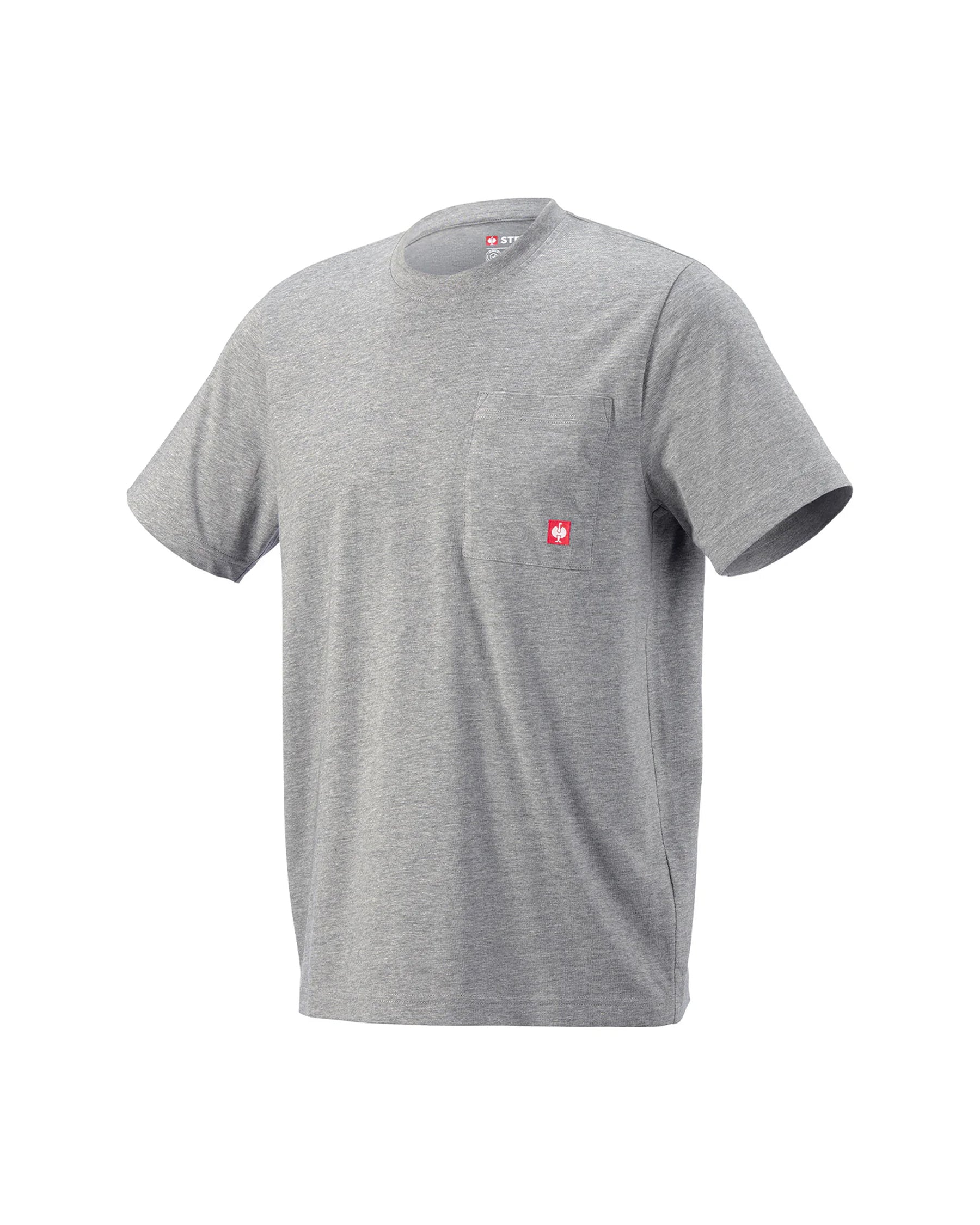 STRAUSS Pocket T-Shirt e.s.iconic in gray melange on a plain product background