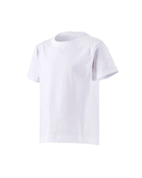 Kids' STRAUSS Cotton Stretch T-Shirt in white on a plain product background