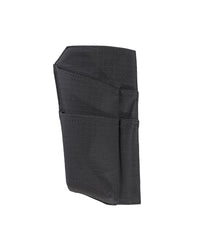 Black STRAUSS e.s.tool concept right-hand ruler and knife pocket with modular pockets and belt attachment points.