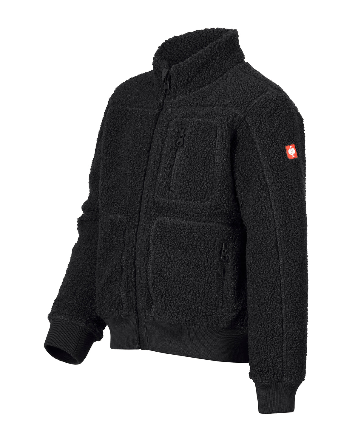 STRAUSS kids' e.s.e:pic sherpa fleece jacket in black