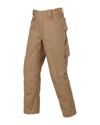 STRAUSS Kids' Double Front Ripstop Cargo Pants e.s.e:pic in almond brown, front view