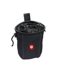 Black STRAUSS nail bag with modular pockets and belt attachment points.