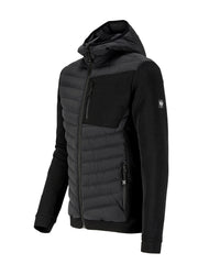 STRAUSS e.s.motion ten hybrid hooded jacket in black
