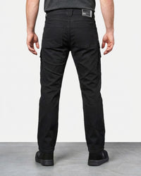 Cargo Work Pants e.s.vintage in black worn by a model, rear view