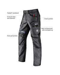 Feature view of Cargo Work Pants e.s.vintage in black, showing cargo pocket details