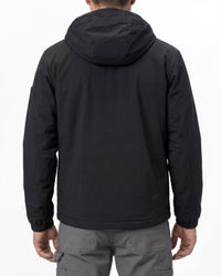 STRAUSS e.s.trail winter jacket in black worn, back view