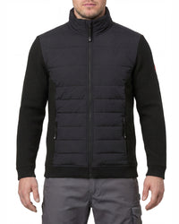 STRAUSS e.s.trail pure hybrid jacket in black worn, front view