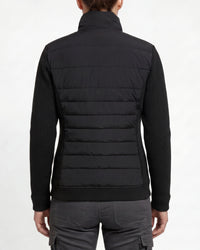STRAUSS women's e.s.trail pure hybrid jacket in black worn, back view
