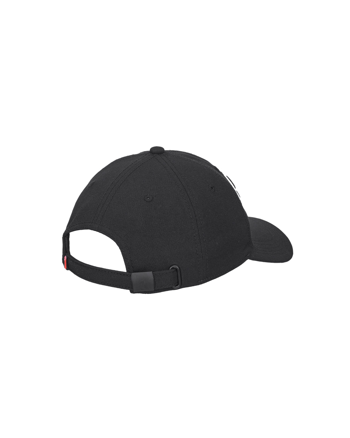 Black STRAUSS e.s.e:pic cap showing fabric, brim shape, and logo detail.