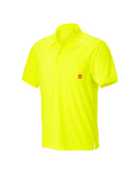 STRAUSS Enhanced Visibility Performance Polo Shirt in neon yellow on a plain product background