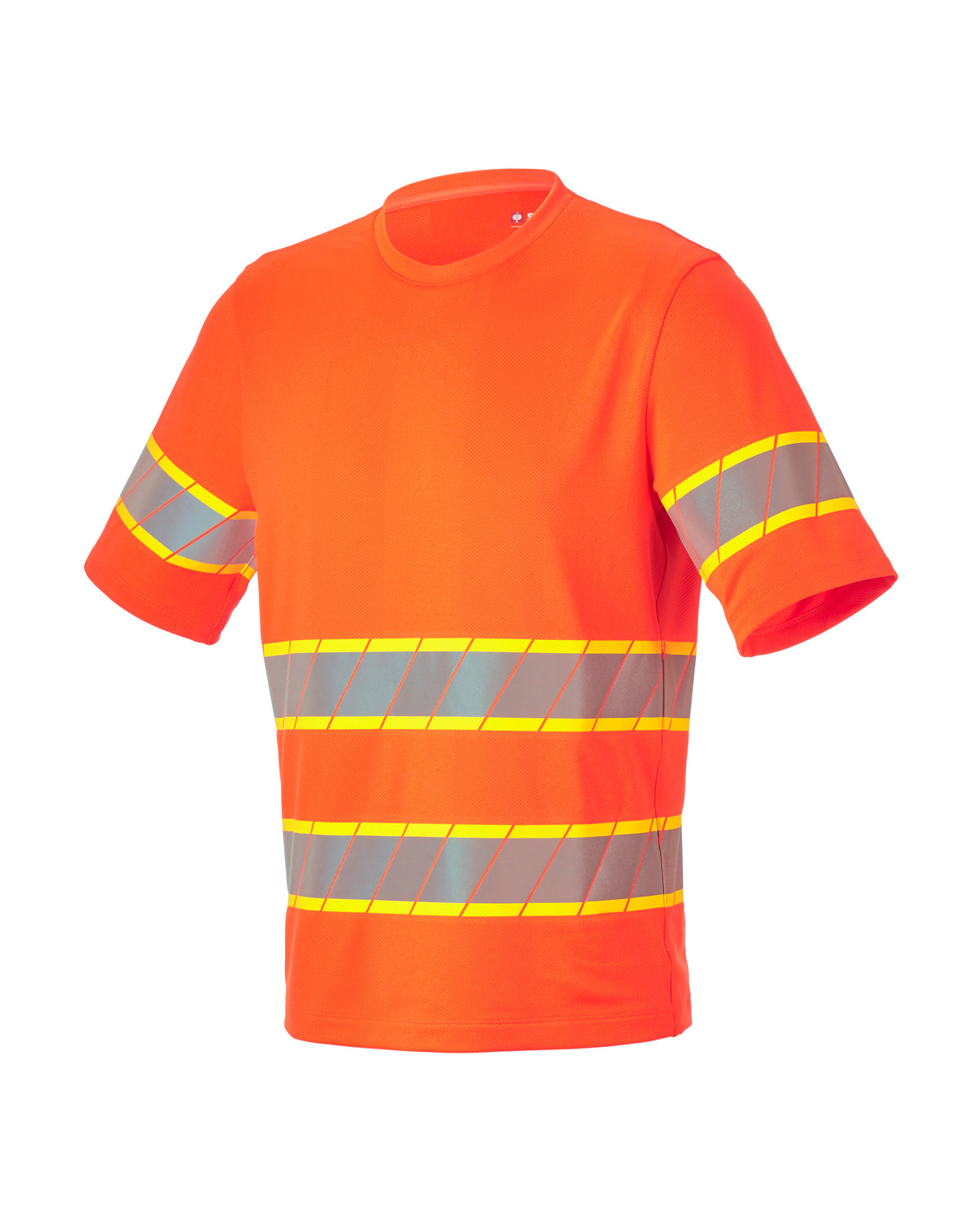 STRAUSS Class 2 High Visibility T-Shirt in neon orange on a plain product background