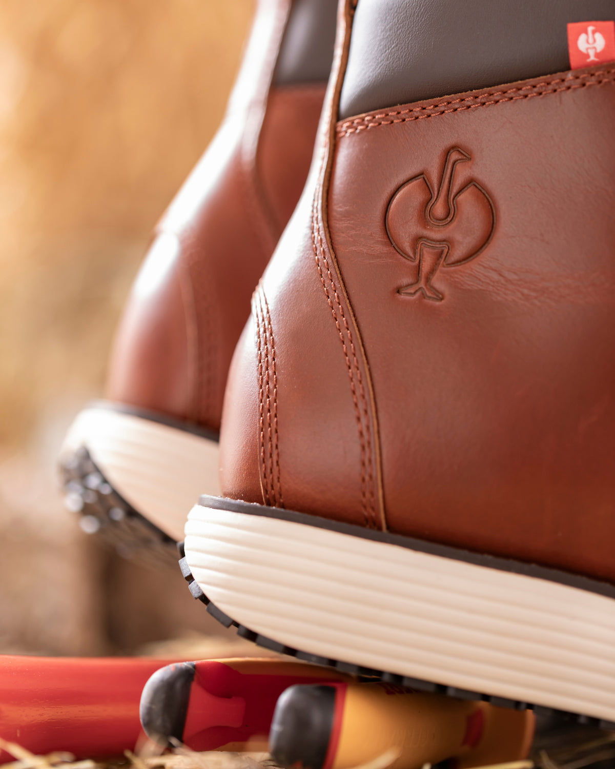 Close-up of the Boulder 6-inch Soft Toe Boot outsole tread