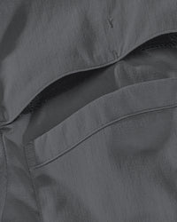 stretch ripstop fabric on the STRAUSS e.s.taktik Stretch Ripstop Short Sleeve Work Shirt in carbon gray