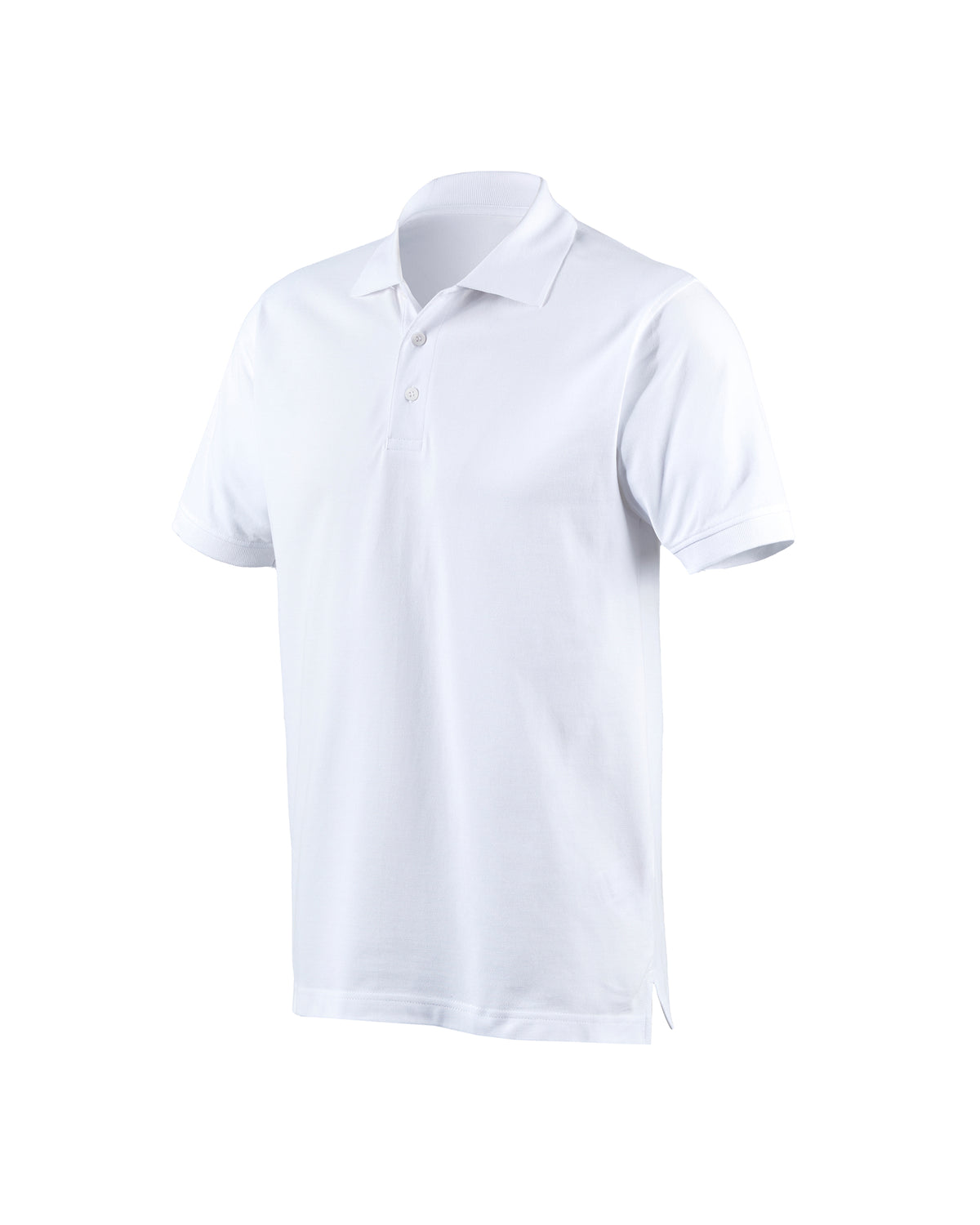 STRAUSS Cotton Polo Shirt in white on a plain product background