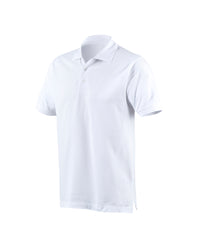 STRAUSS Cotton Polo Shirt in white on a plain product background