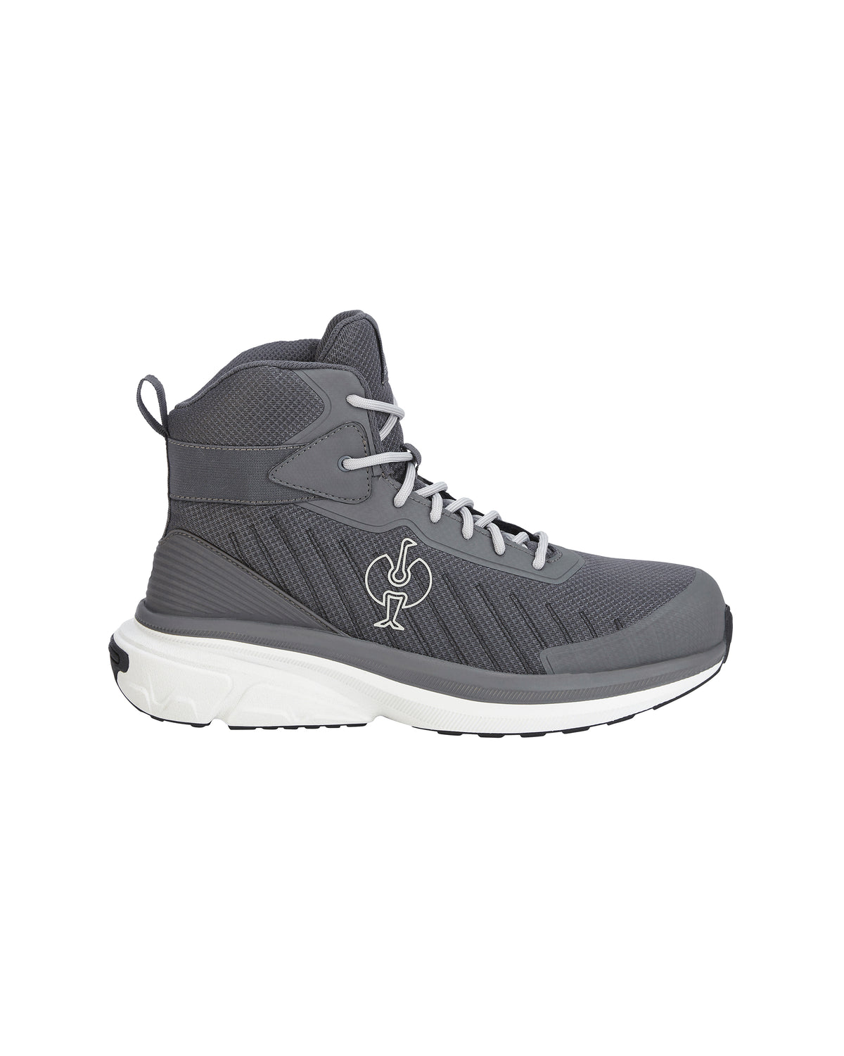 Strauss 1003 6 inch steel toe work boot in anthracite seen from the right profile