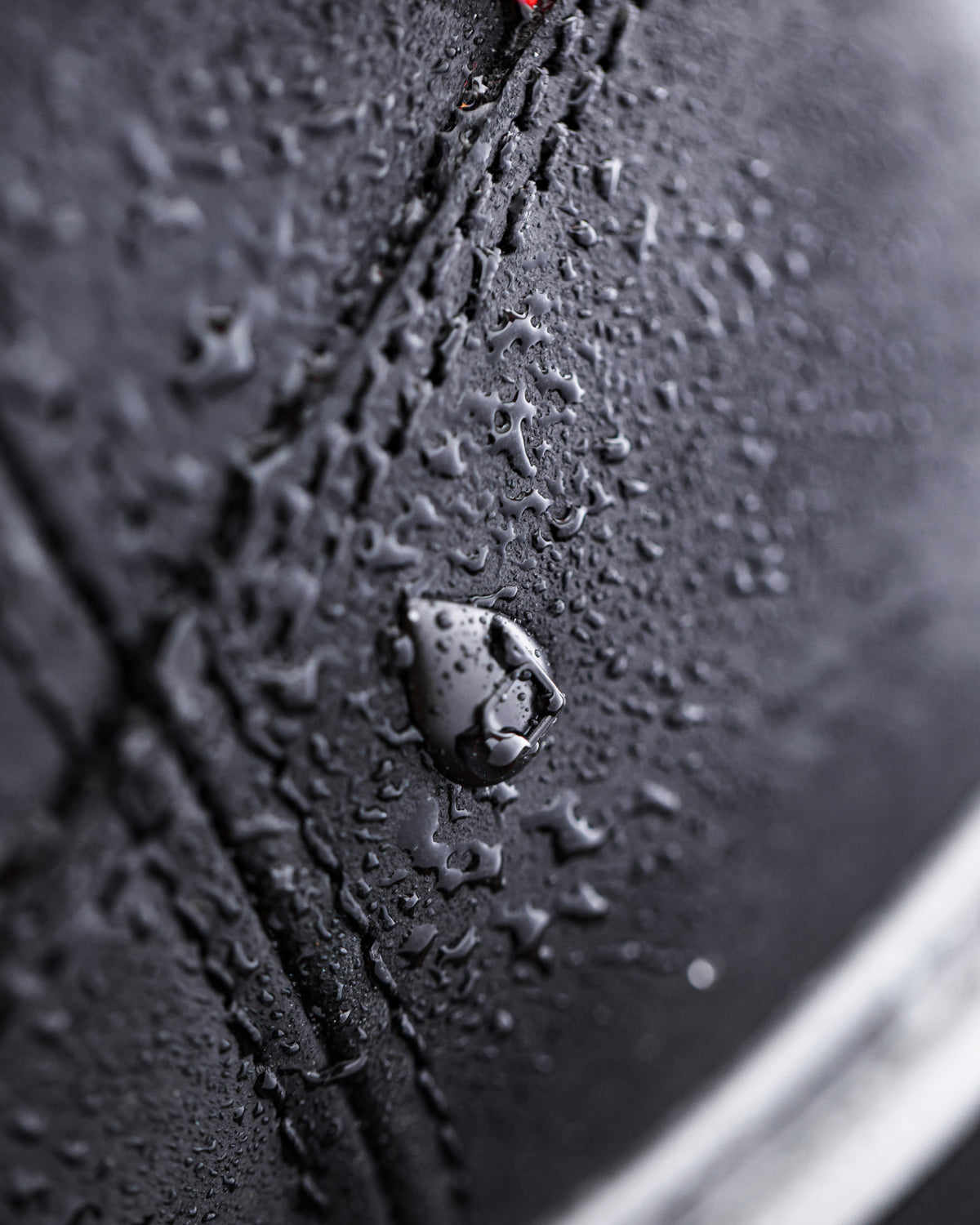 Close-up of the Black Doonan 12-inch Composite Toe Work Boot upper