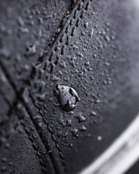 Close-up of the Black Doonan 12-inch Composite Toe Work Boot upper