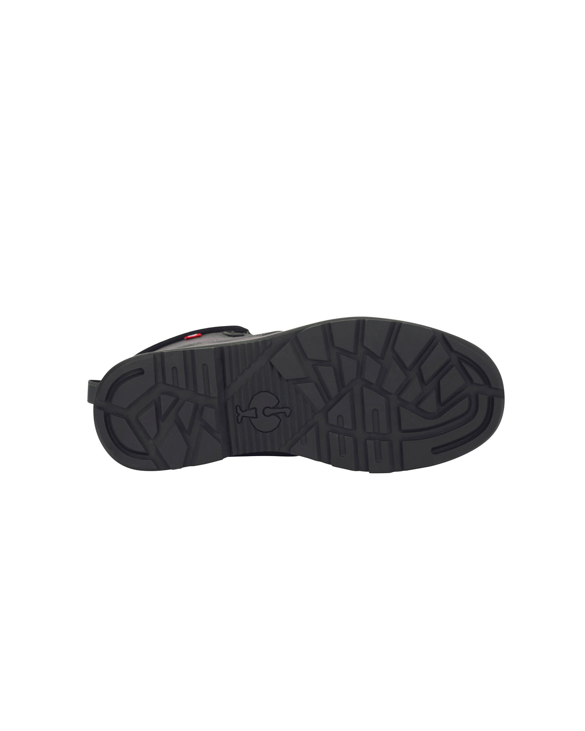 Outsole tread view of the STRAUSS Woodside 6-inch Steel Toe Work Boot in Carbon gray