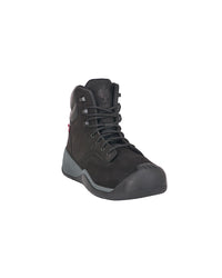 STRAUSS Queenstown 6-inch Steel Toe Work Boot in Black, front three-quarter view