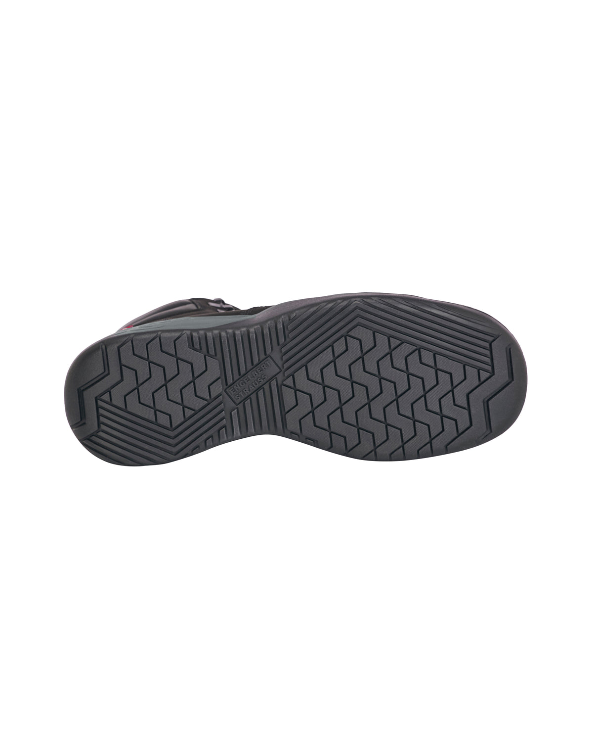 Outsole tread view of the STRAUSS Queenstown 6-inch Steel Toe Work Boot in Black