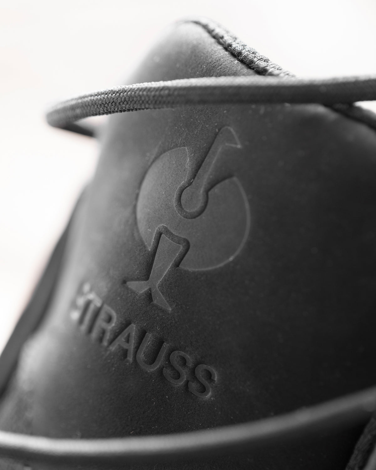 Close-up of STRAUSS Queenstown 6-inch Steel Toe Work Boot upper