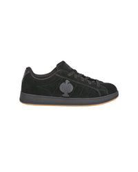 STRAUSS Tampa Steel Toe Work Shoe in Black, side profile view