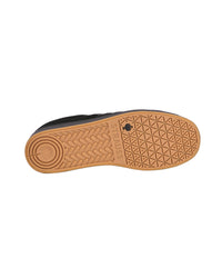 Outsole tread view of the STRAUSS Tampa Steel Toe Work Shoe in Black