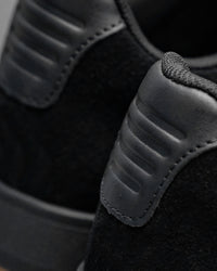Close-up of the Black Tampa Steel Toe Work Shoe material