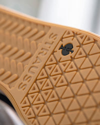 Close-up of the Tampa Steel Toe Work Shoe outsole tread and traction pattern