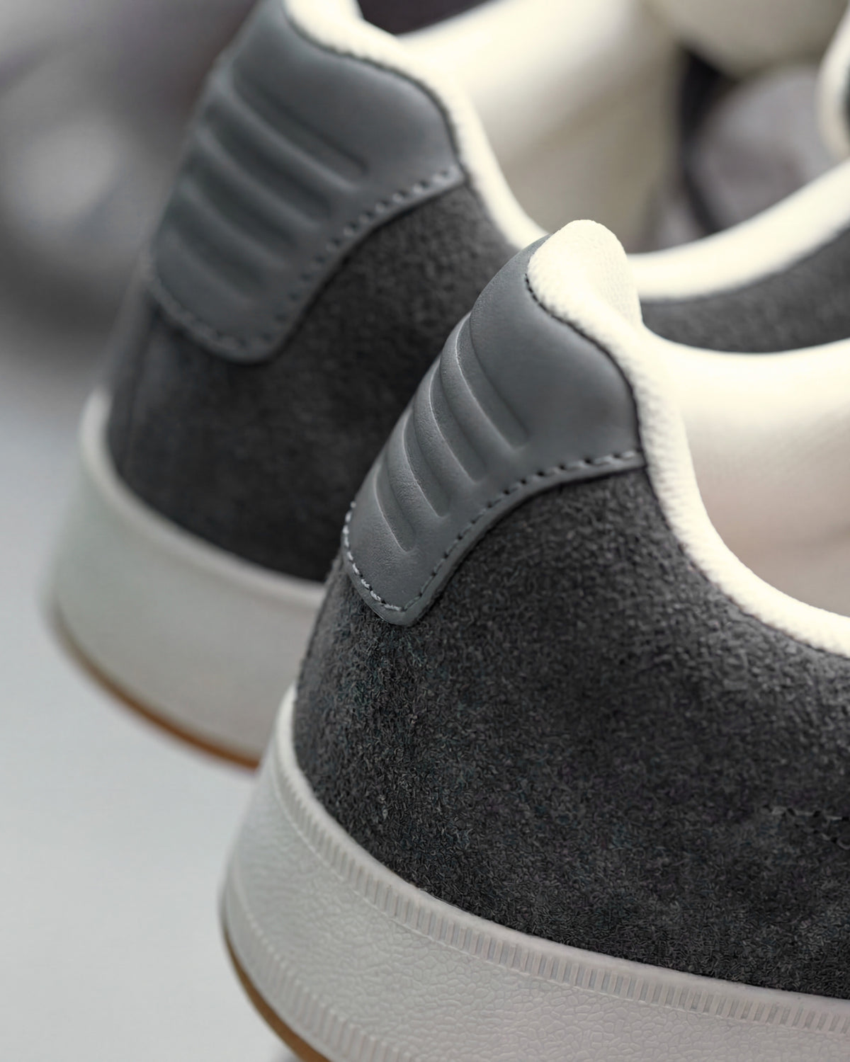 Close-up of the Carbon gray Tampa Steel Toe Work Shoe material