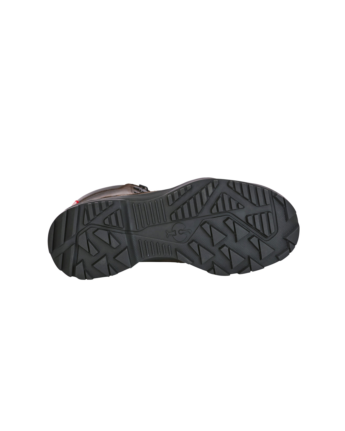 Outsole tread view of the STRAUSS Edmonton 8-inch Steel Toe Work Boot in Brown