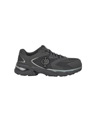 STRAUSS St. Louis Composite Toe Work Shoe in Carbon gray, side profile view
