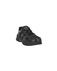 STRAUSS St. Louis Composite Toe Work Shoe in Black, front three-quarter view