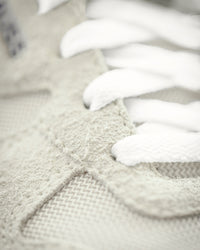 Close-up of the Silver Canberra Steel Toe Work Shoe upper and laces