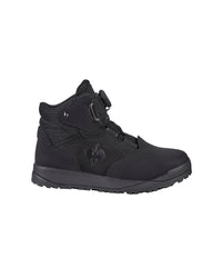 STRAUSS Murcia 6-inch Steel Toe Work Boot in Black, side profile view