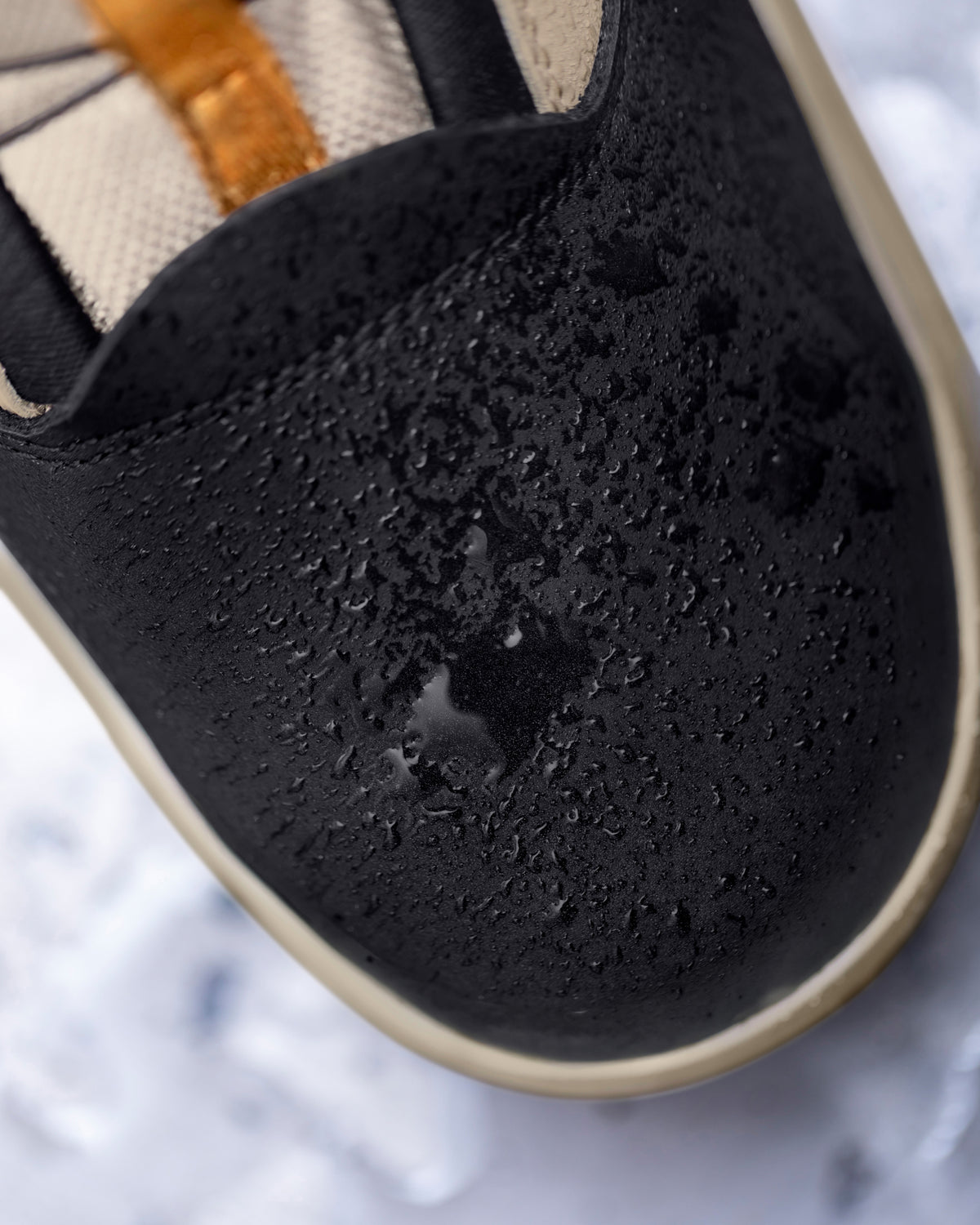 Close-up of the Murcia 6-inch Steel Toe Work Boot steel toe area