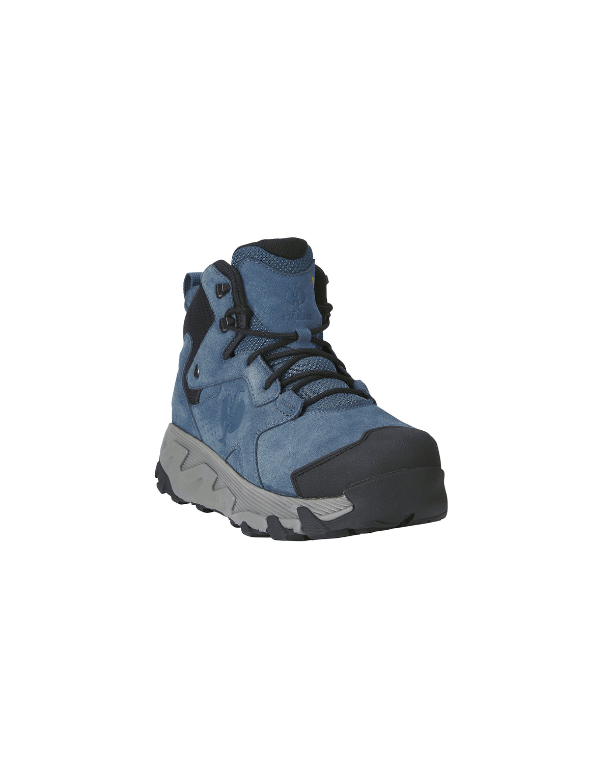 STRAUSS Turin 6-inch Aluminum Toe Work Boot in Oxid blue, front three-quarter view