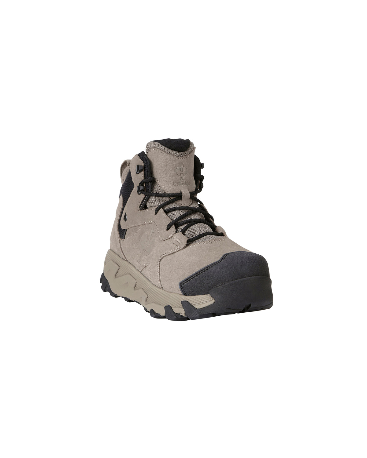 STRAUSS Turin 6-inch Aluminum Toe Work Boot in Dolphin gray, front three-quarter view