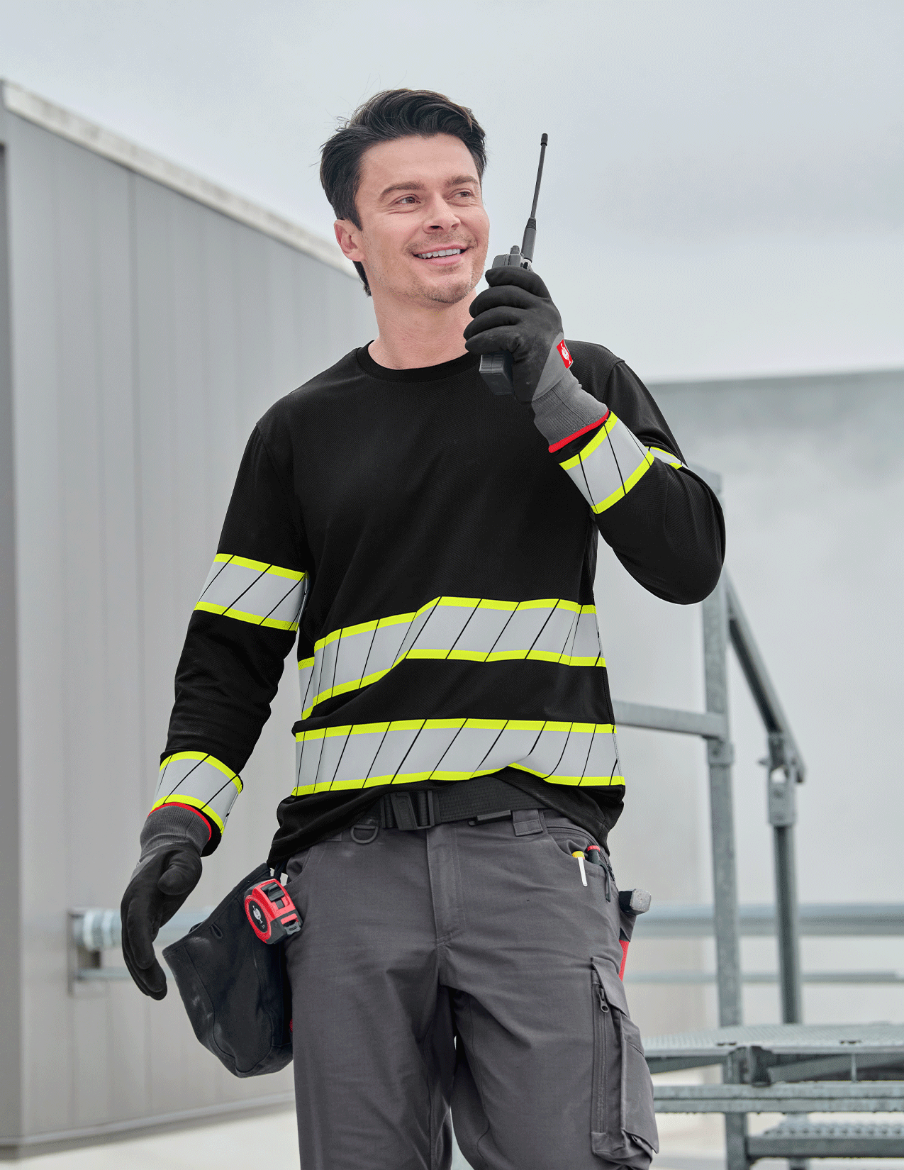 Lifestyle image of Enhanced Visibility Long Sleeve in black