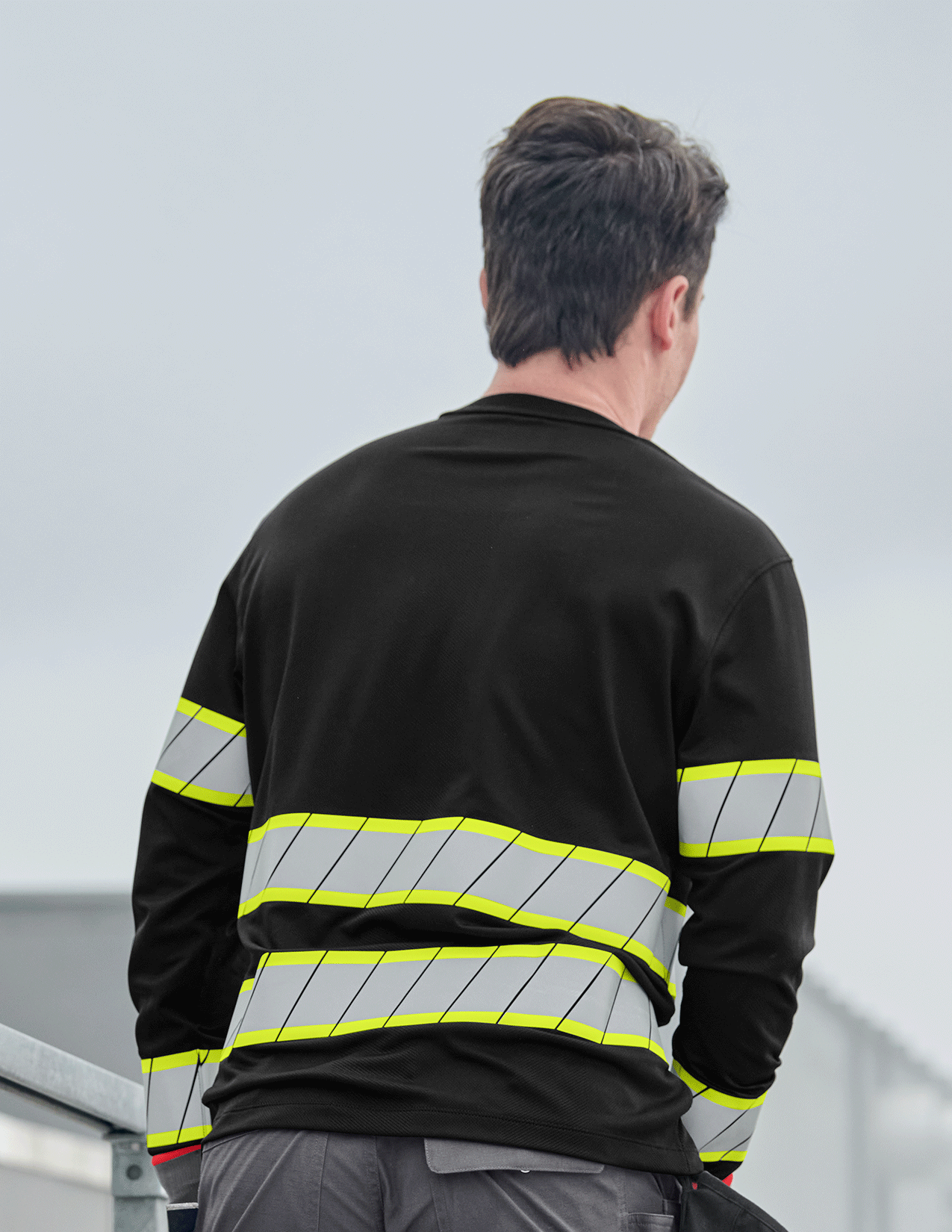 Lifestyle image of Enhanced Visibility Long Sleeve in black