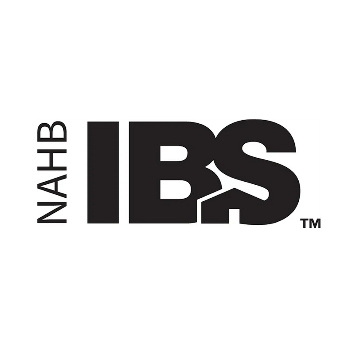 Black text logo showing NAHB vertically and large IBS horizontally, with the middle of the B designed as a roof shape. The background is white.
