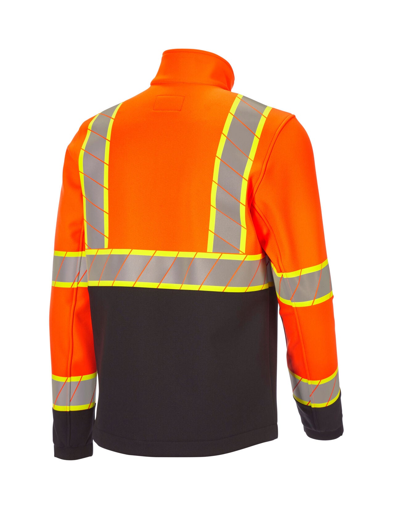 High Visibility Softshell Jacket Class 2, neon orange black
