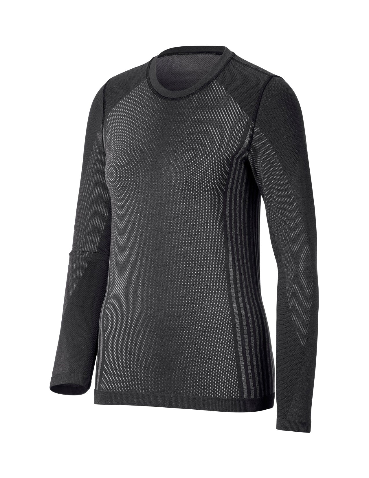 Women's Warm Seamless Thermal Longsleeve e.s.trail pure, black/basaltgrey