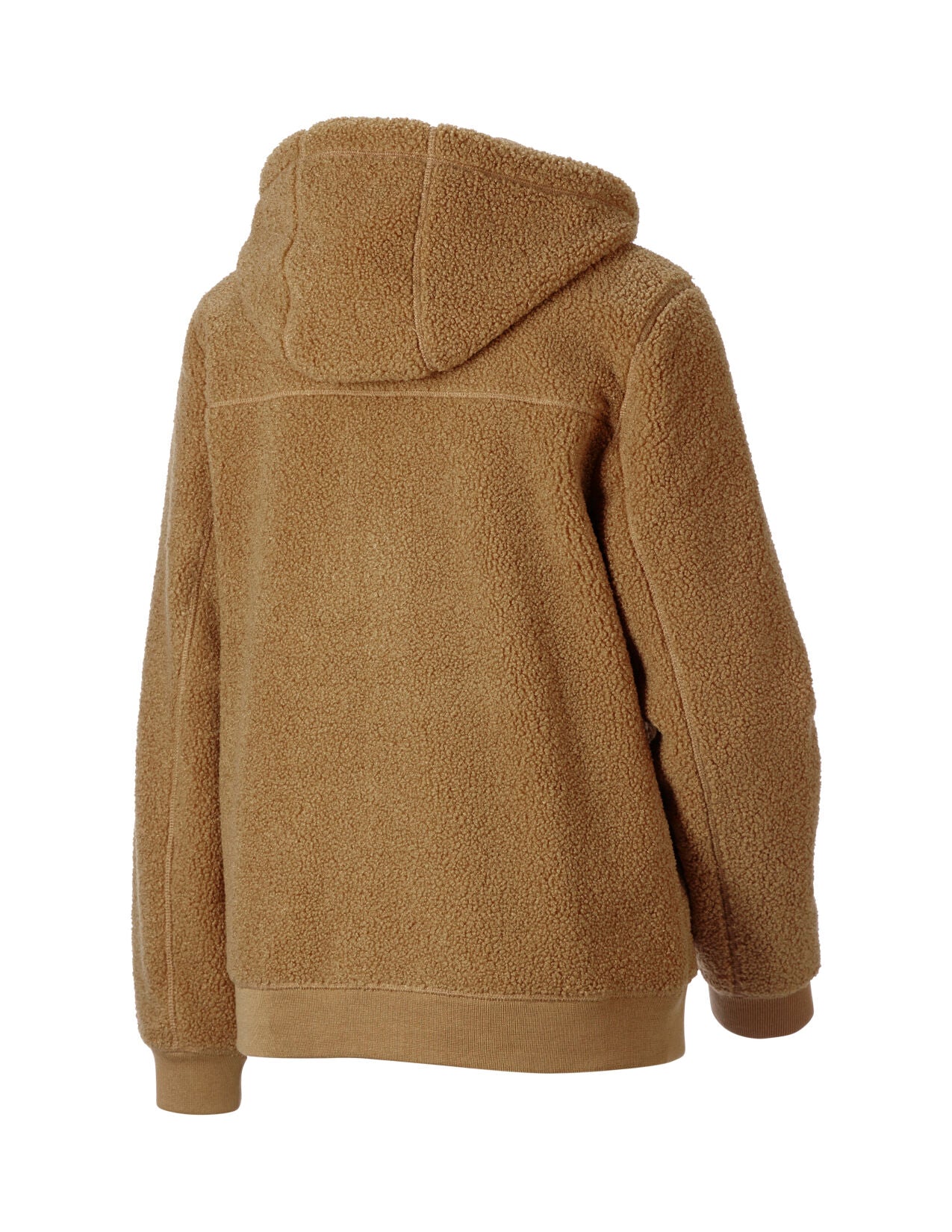 Women's Hooded Sherpa Fleece Jacket e.s.e:pic, almondbrown