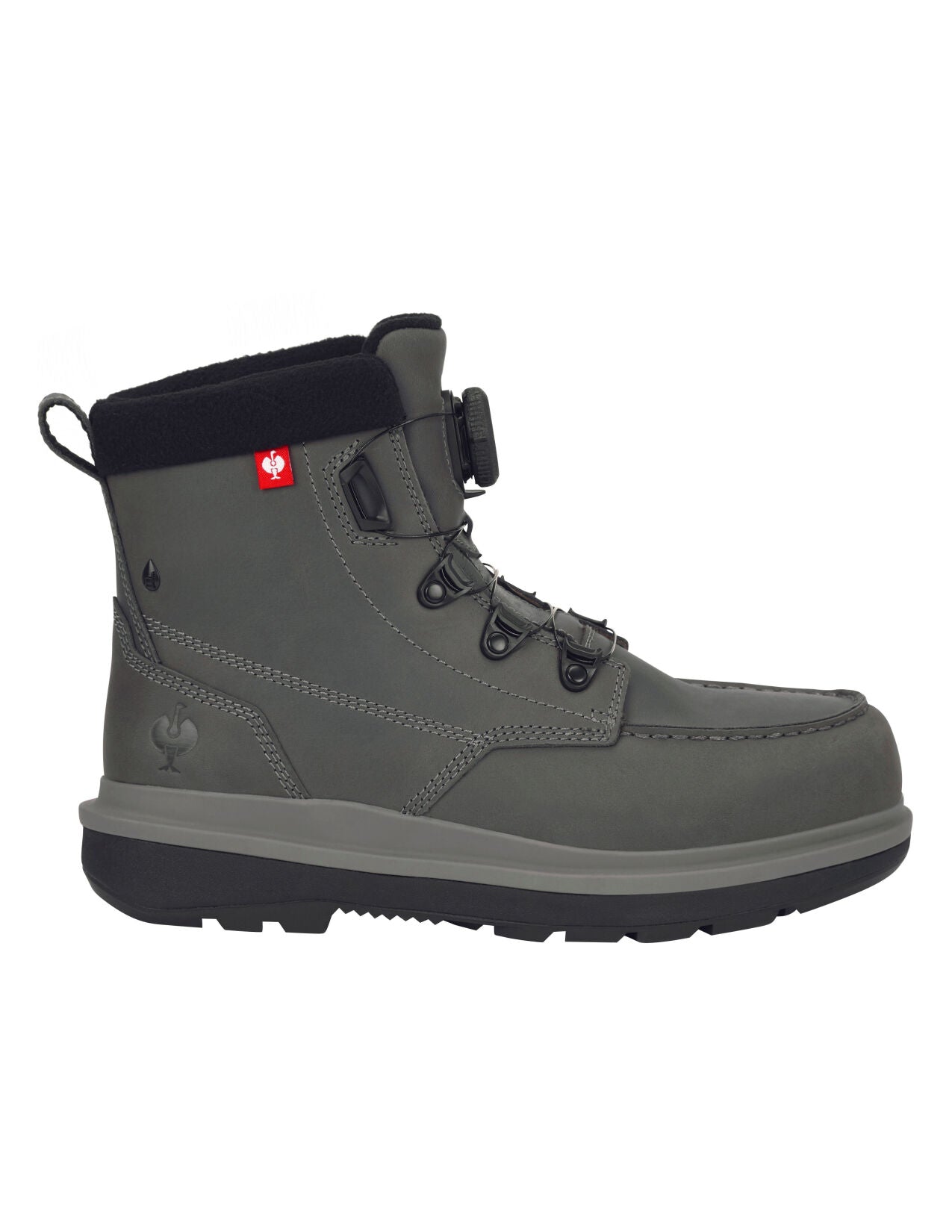 Woodside Mid Safety Toe Work Boot in carbongrey