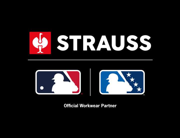 Strauss x mlb/milb logo