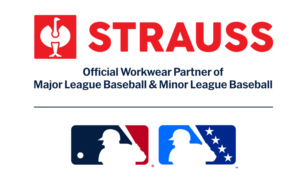 Strauss x mlb/milb logo