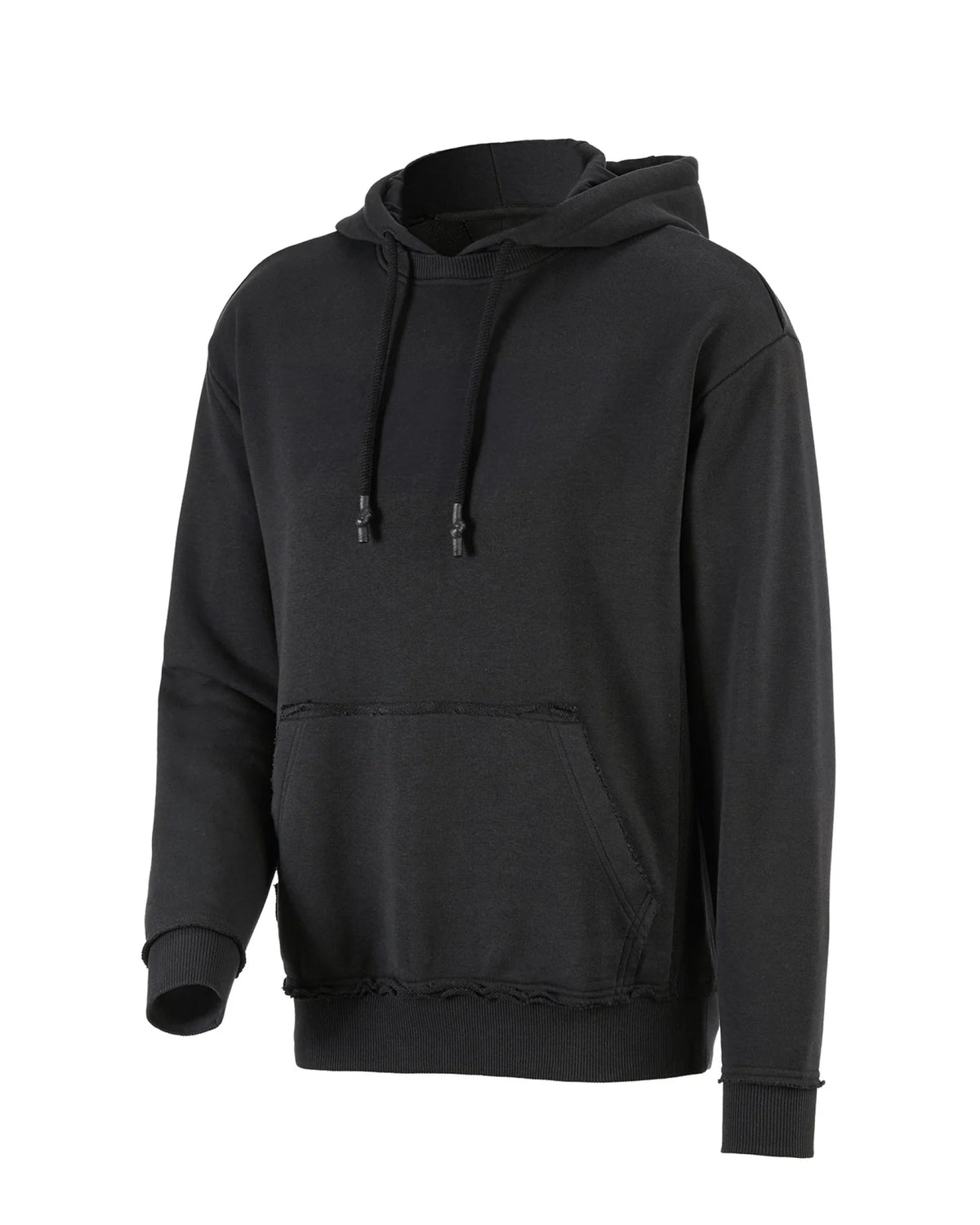 STRAUSS loose fit hoodie in black, front view